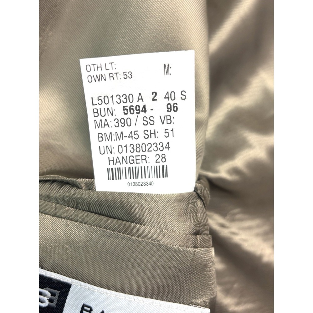 vtg Bachrach 40S Tan Windowpane Double Breasted Blazer Jacket‎ Sport Coat Wool - Picture 8 of 13